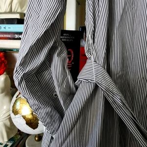 Jcrew Classic Shirt Dress with Pockets in black and white stripes